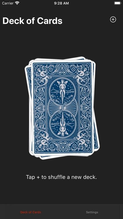 virtual deck of cards